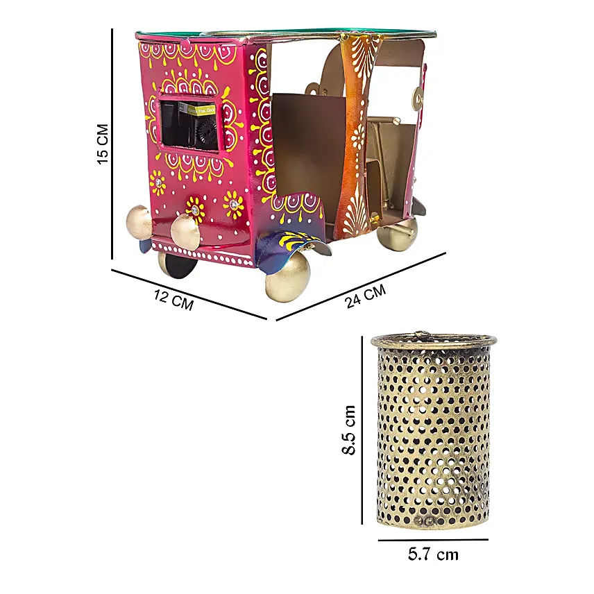Handcrafted Pen Stand Cum Clock