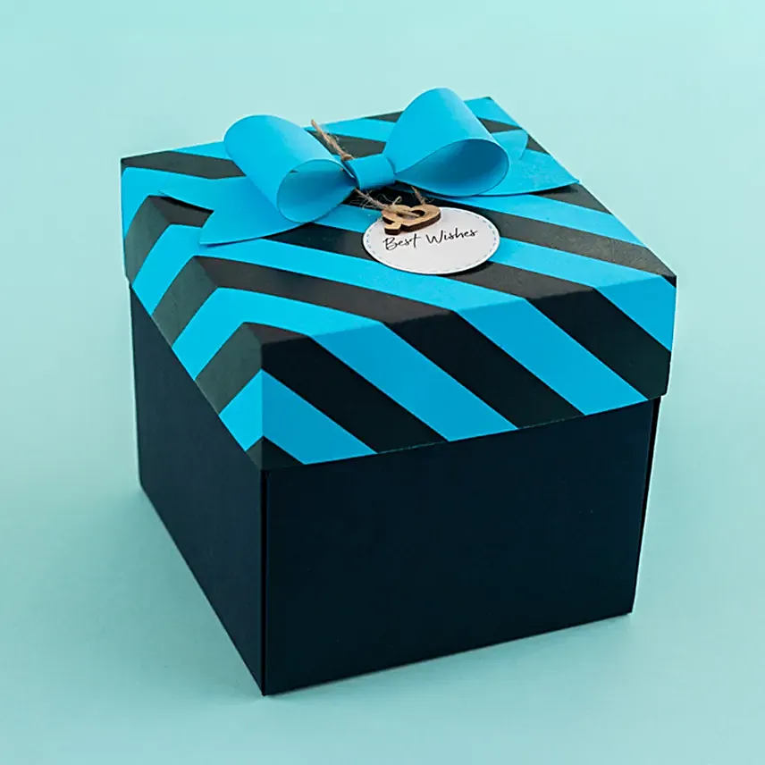 Handmade Blue Luxe Personalised Explosion Photo Gift Box