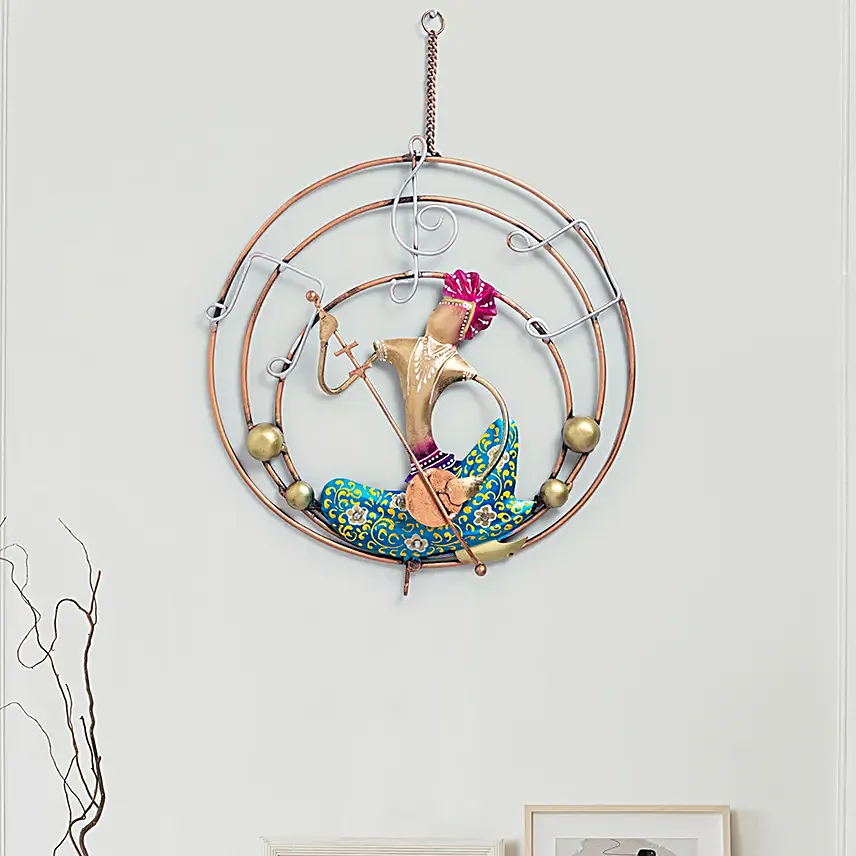Hanging Musician Wall Decor Multicoloured