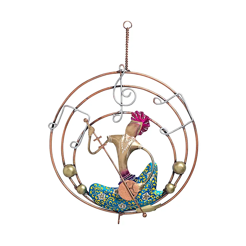 Hanging Musician Wall Decor Multicoloured