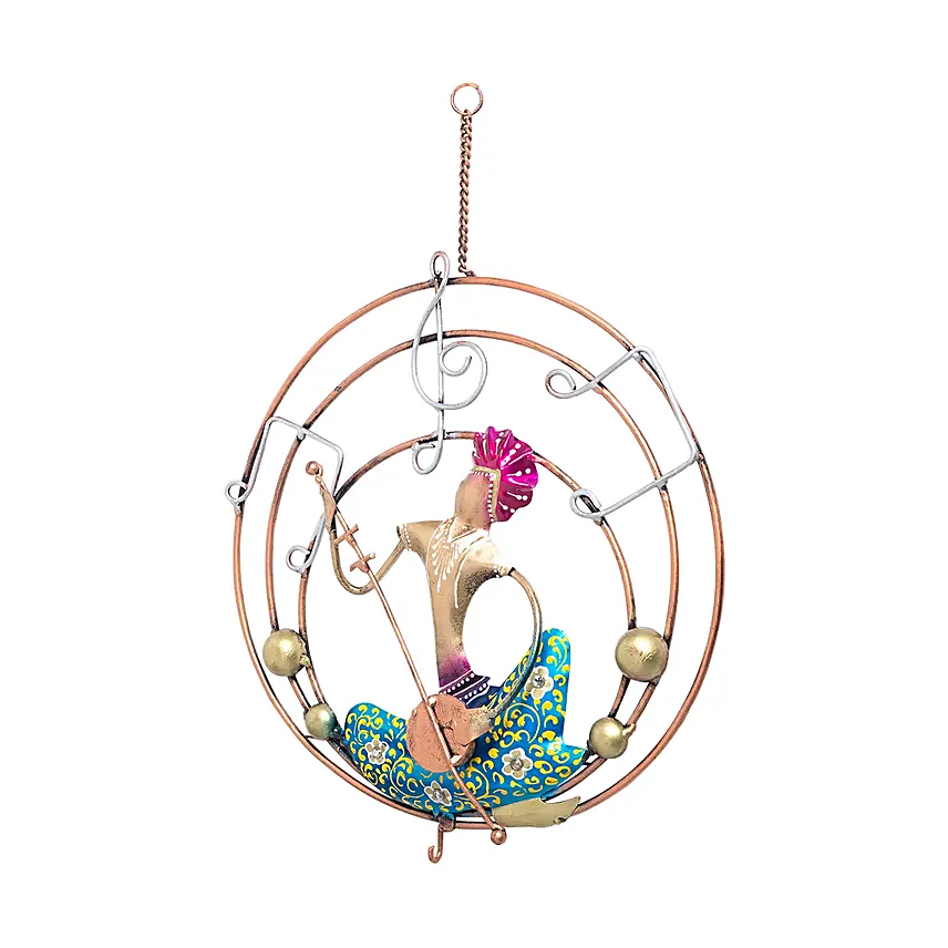 Hanging Musician Wall Decor Multicoloured