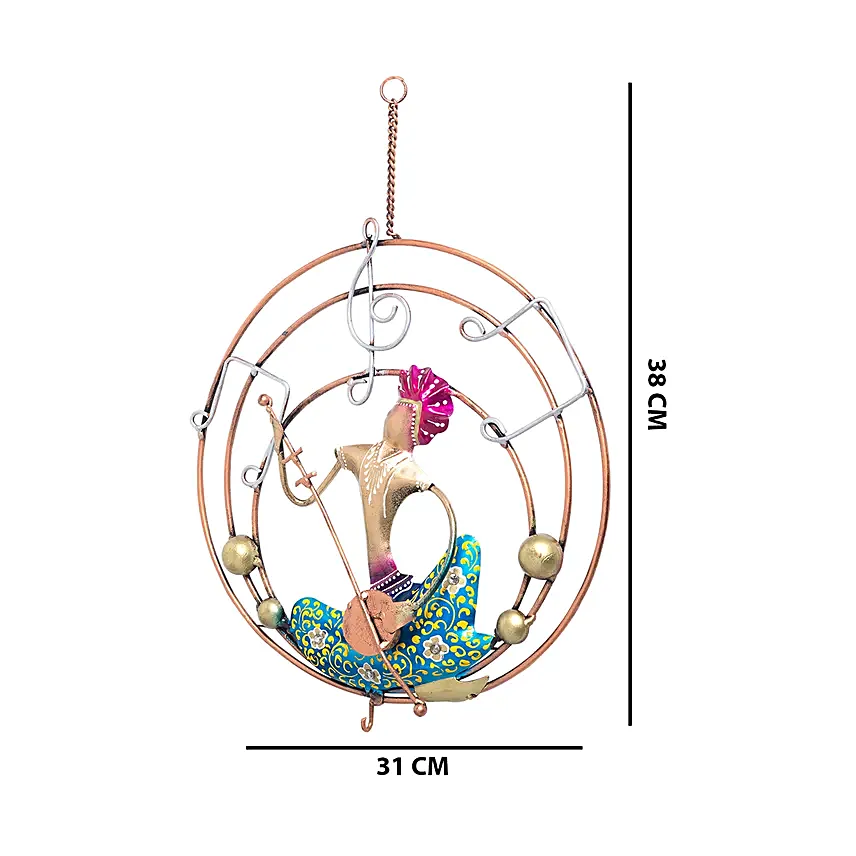 Hanging Musician Wall Decor Multicoloured