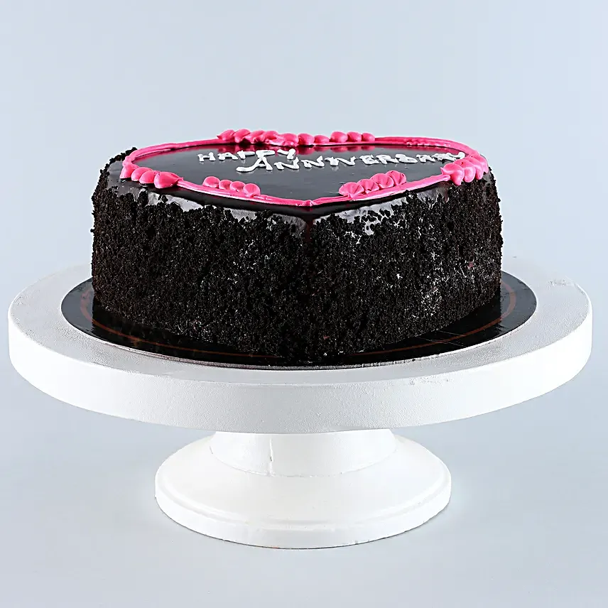 Happy Anniversary Heart Shaped Cake Half Kg