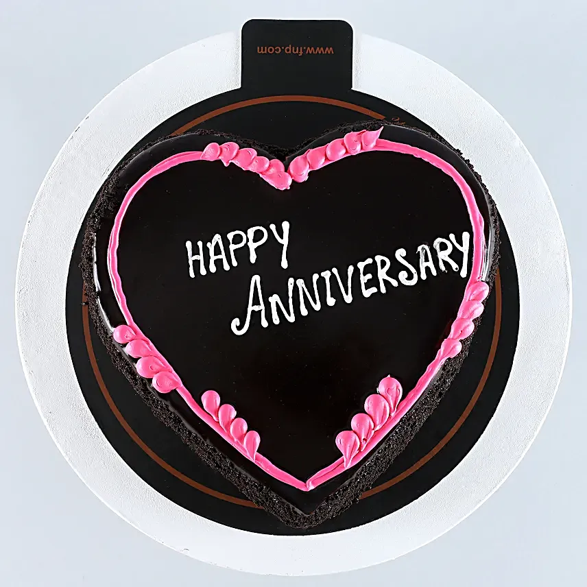 Happy Anniversary Heart Shaped Cake Half Kg