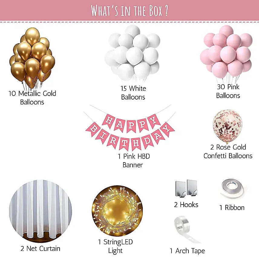 Happy Birthday Balloon Gifts Set DIY Kit