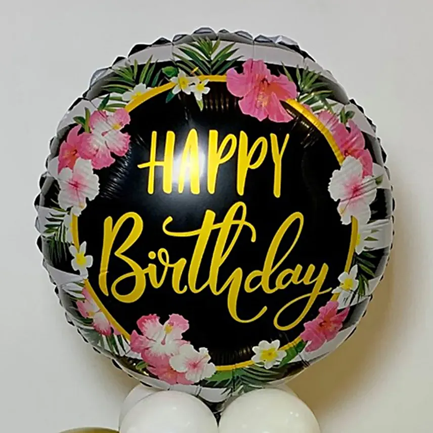 Happy Birthday Golden Balloon Bouquet