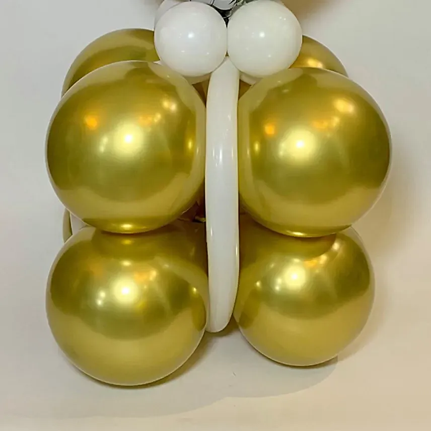 Happy Birthday Golden Balloon Bouquet