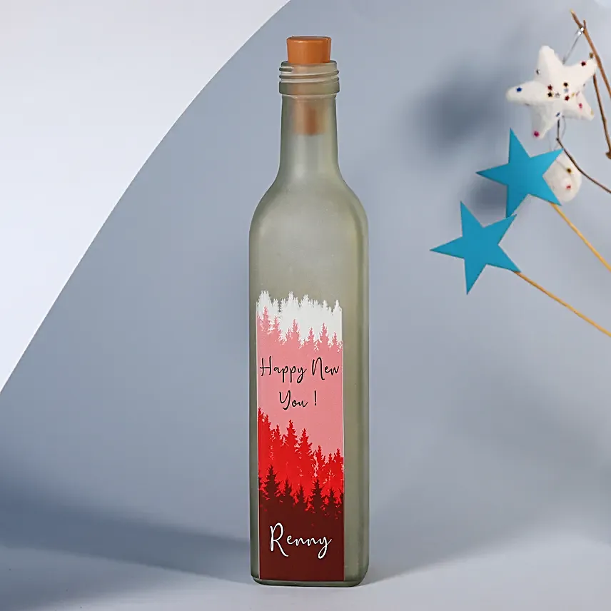 Happy New You Personalised Aesthetic LED Bottle Lamp