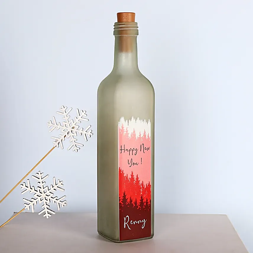 Happy New You Personalised Aesthetic LED Bottle Lamp