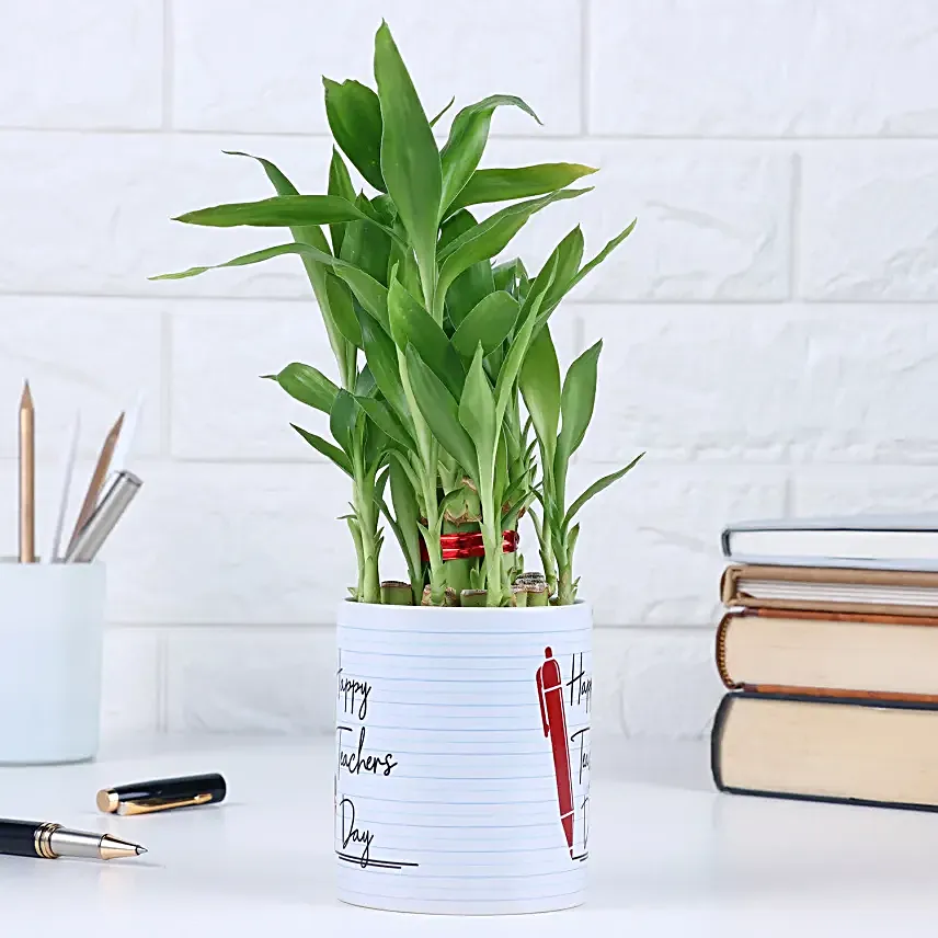 Happy Teachers Day Bamboo Plant Mug