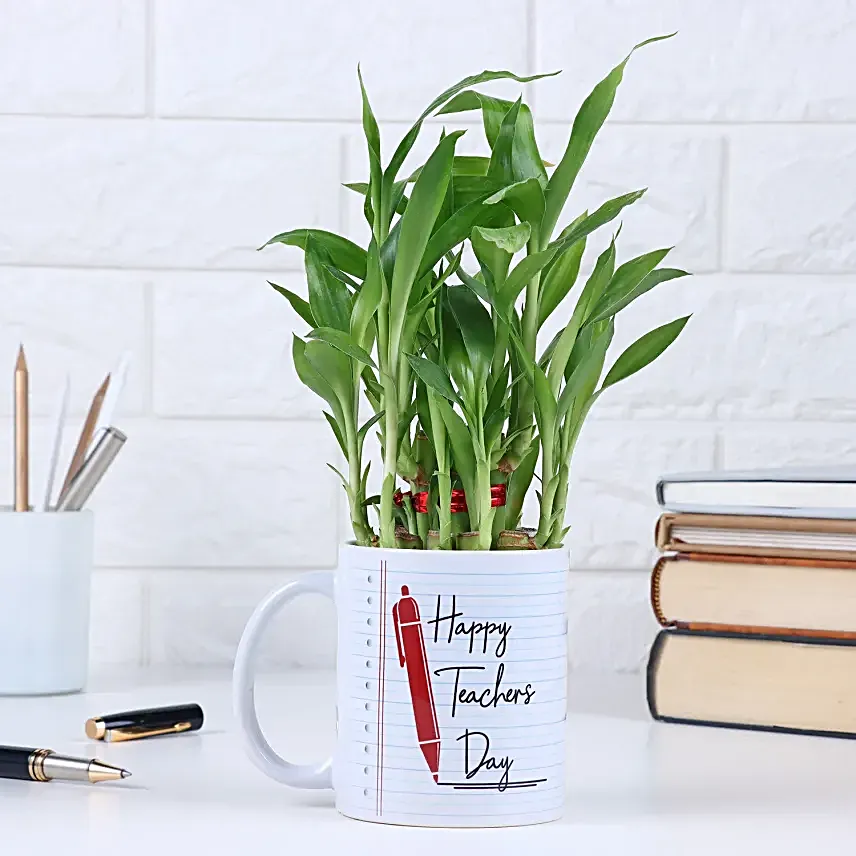Happy Teachers Day Bamboo Plant Mug