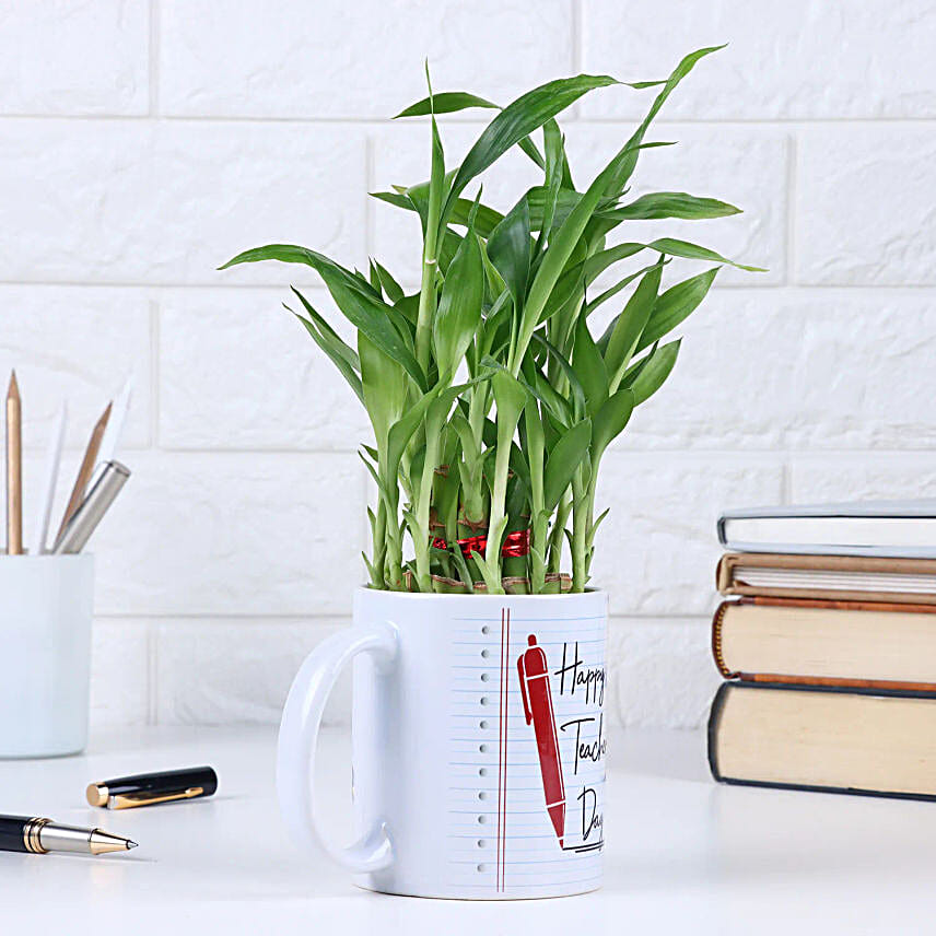 Happy Teachers Day Bamboo Plant Mug