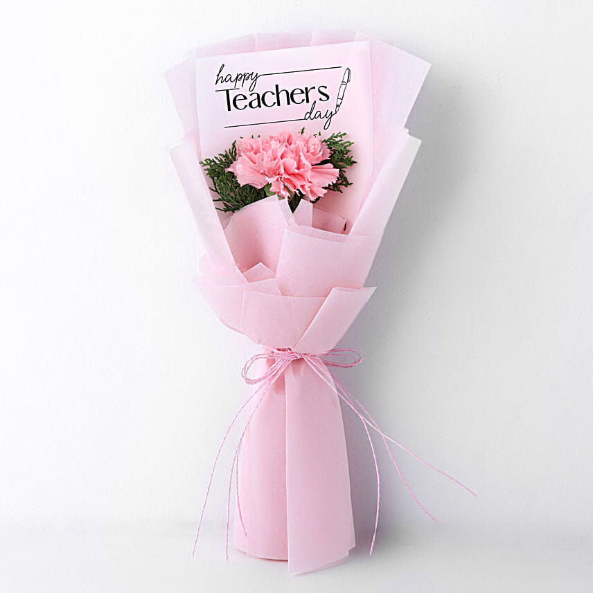 Happy Teachers Day Carnation Bouquet