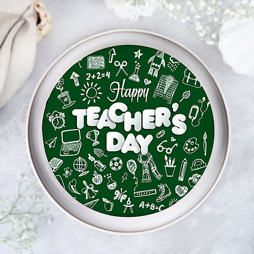 Happy Teachers Day Chocolate Cake