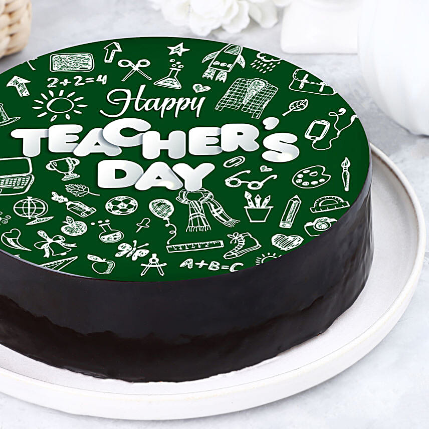 Happy Teachers Day Chocolate Cake