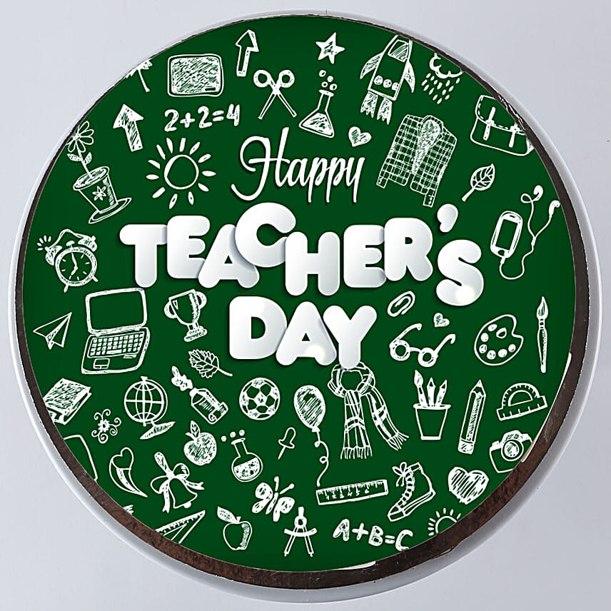 Happy Teachers Day Chocolate Cake