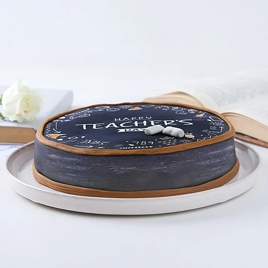 Happy Teachers Day Chocolate Fondant Cake Half Kg