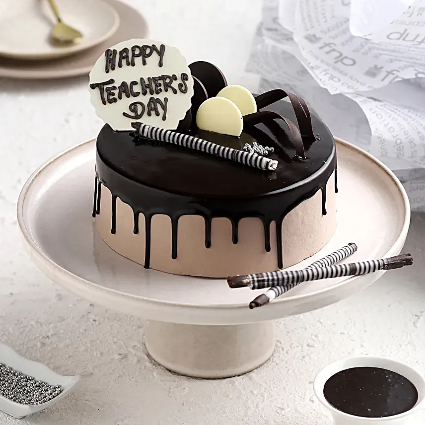 Happy Teachers Day Chocolate Surprise Cake