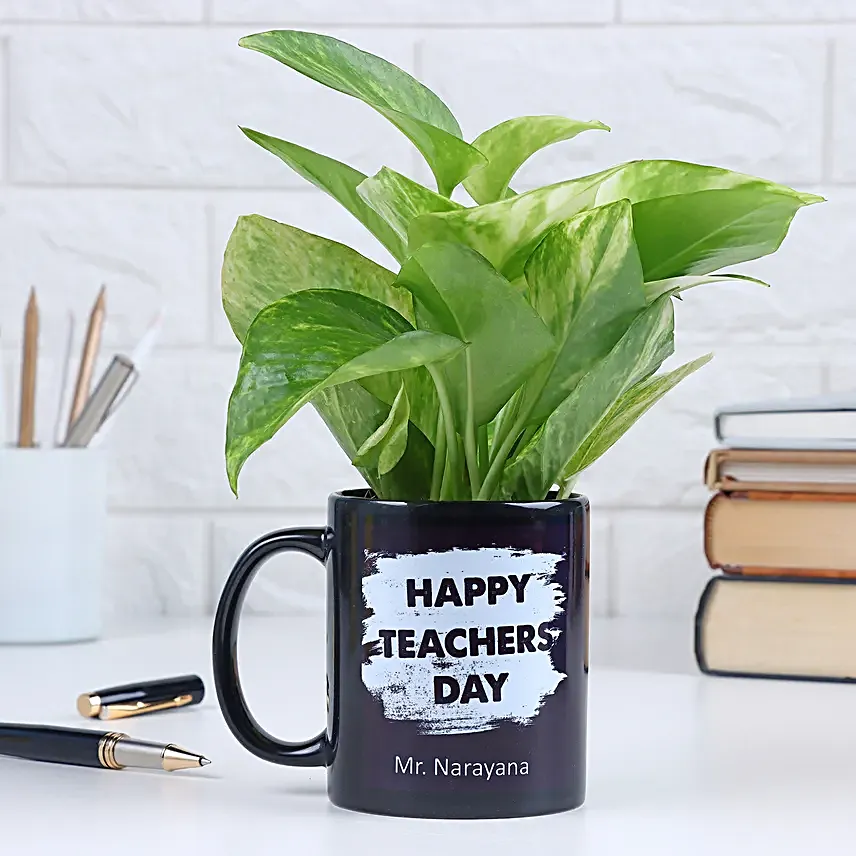 Happy Teachers Day Special Money Plant Mug