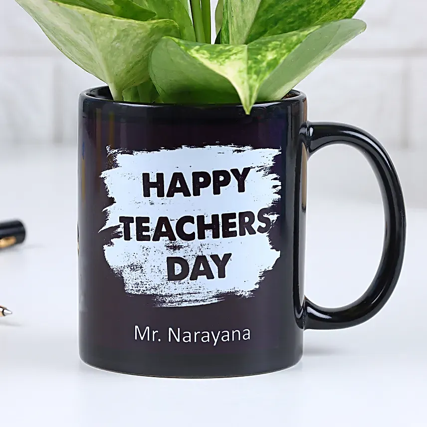 Happy Teachers Day Special Money Plant Mug