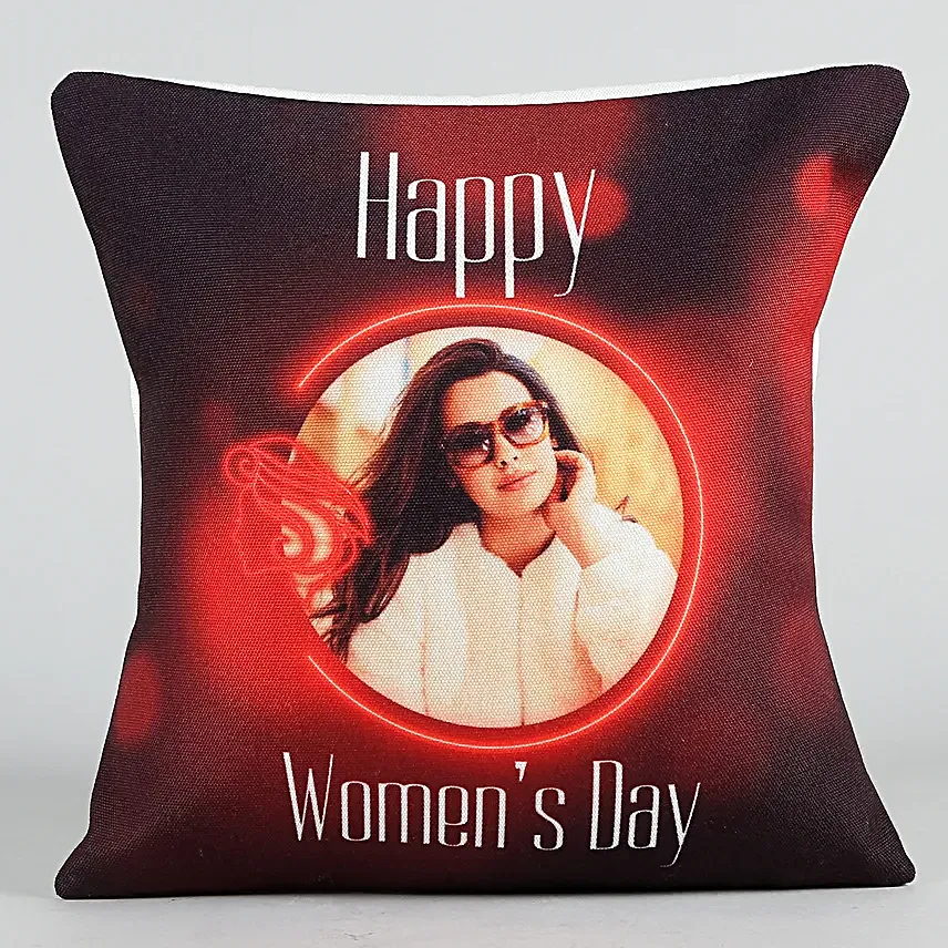 Happy Women Day Personalised LED Cushion