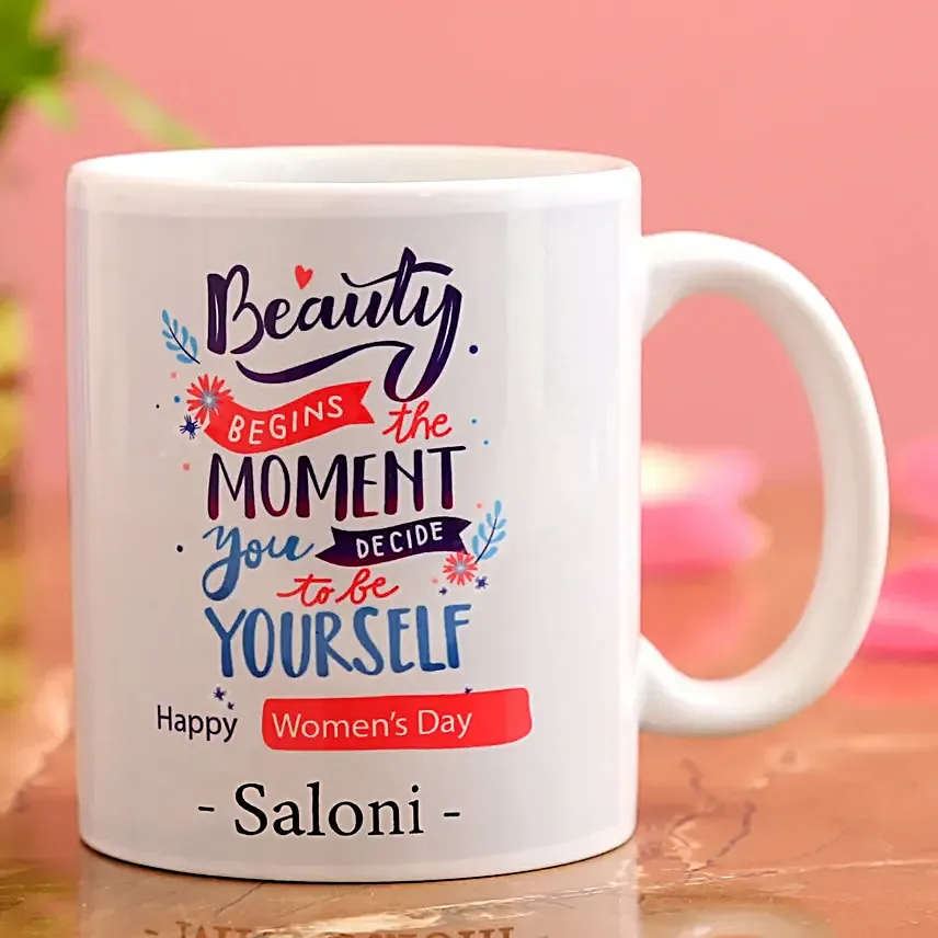 Happy Women s Day Personalised White Mug Hand Delivery