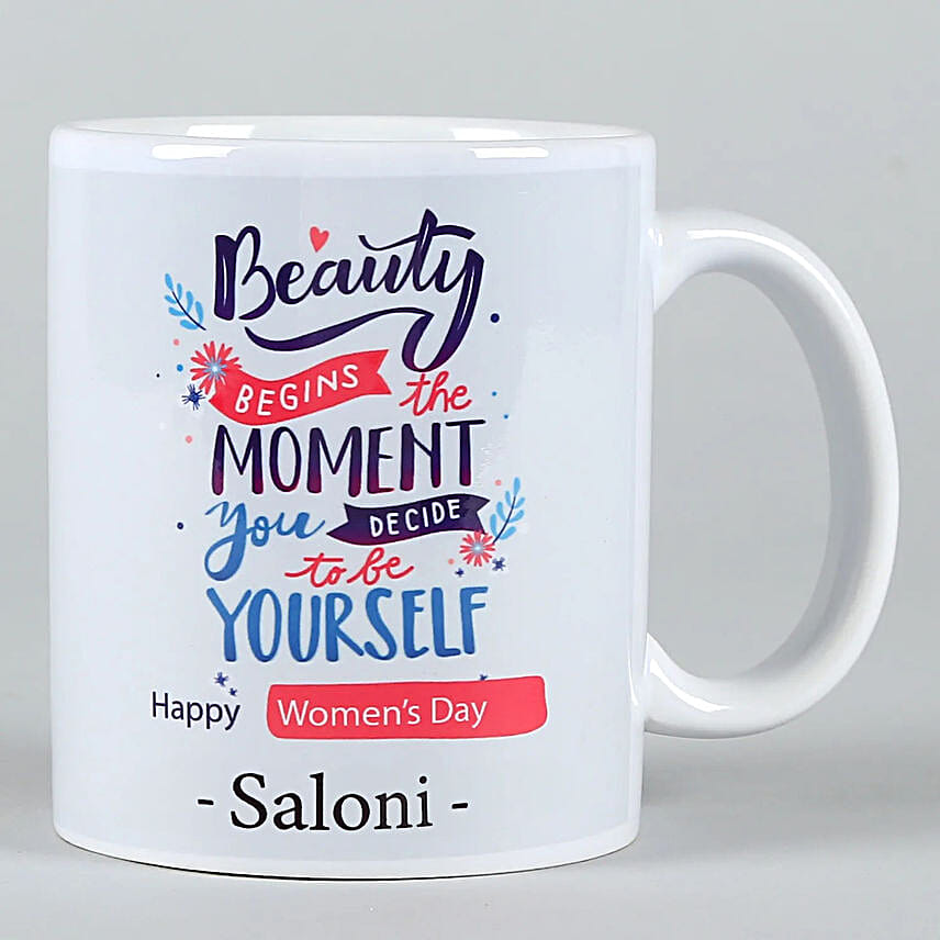Happy Women s Day Personalised White Mug Hand Delivery