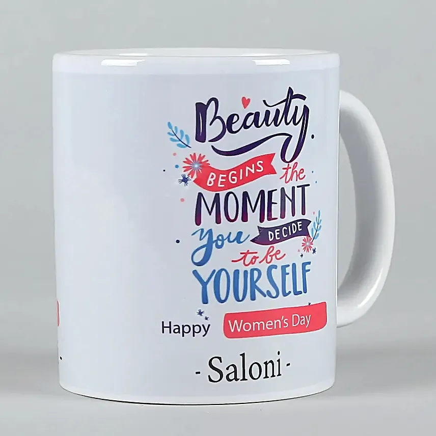 Happy Women s Day Personalised White Mug Hand Delivery