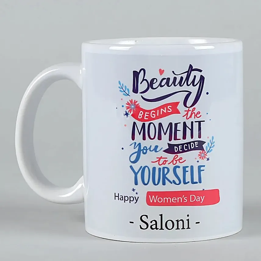 Happy Women s Day Personalised White Mug Hand Delivery