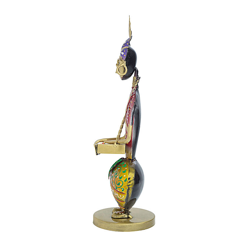 Harmonium Playing Musician Showpiece Multicoloured