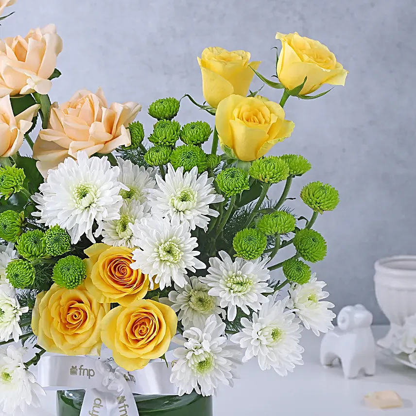 Harmony of Roses and Daisies