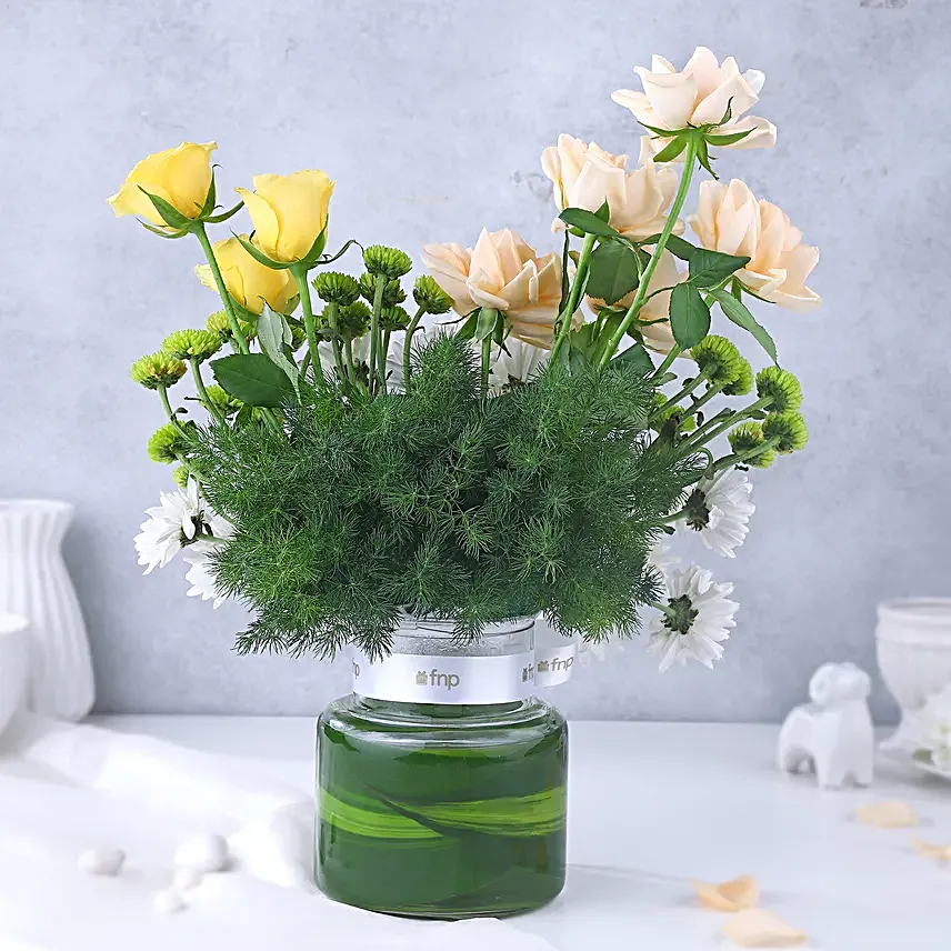 Harmony of Roses and Daisies
