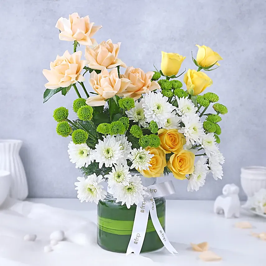 Harmony of Roses and Daisies