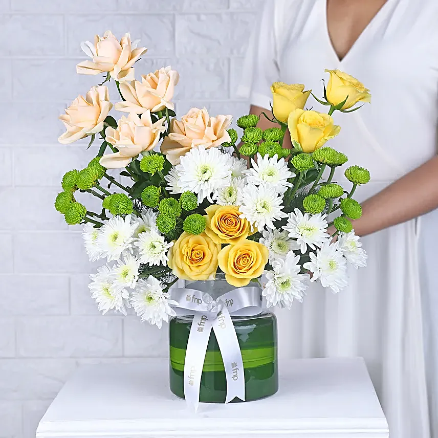 Harmony of Roses and Daisies