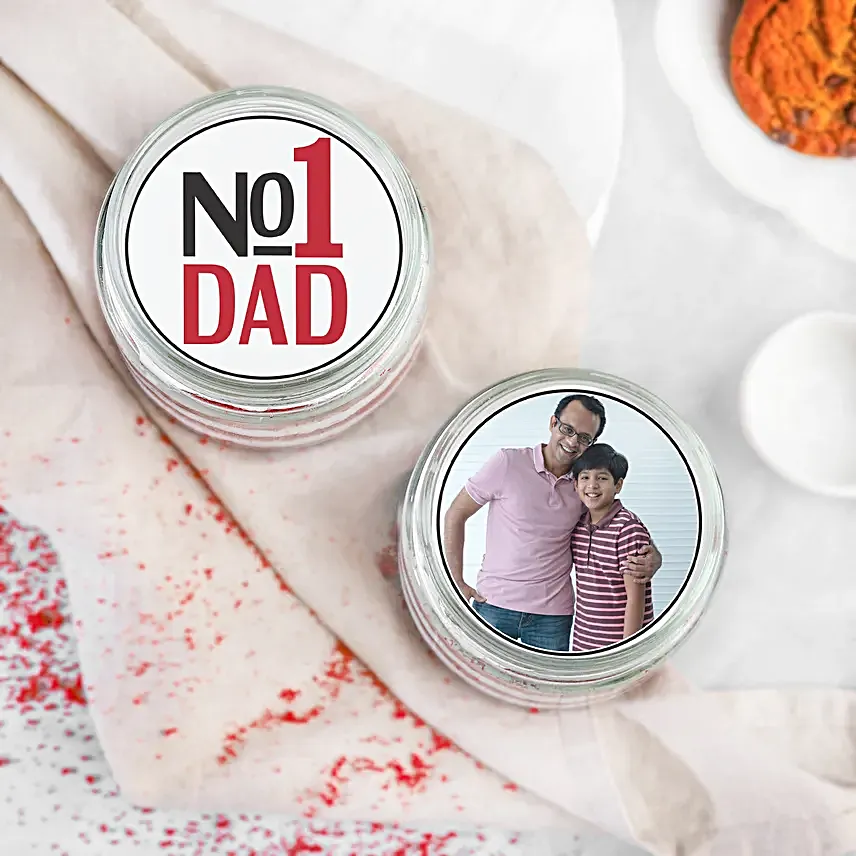 Heartfelt Red Velvet Jar Cake for Dad