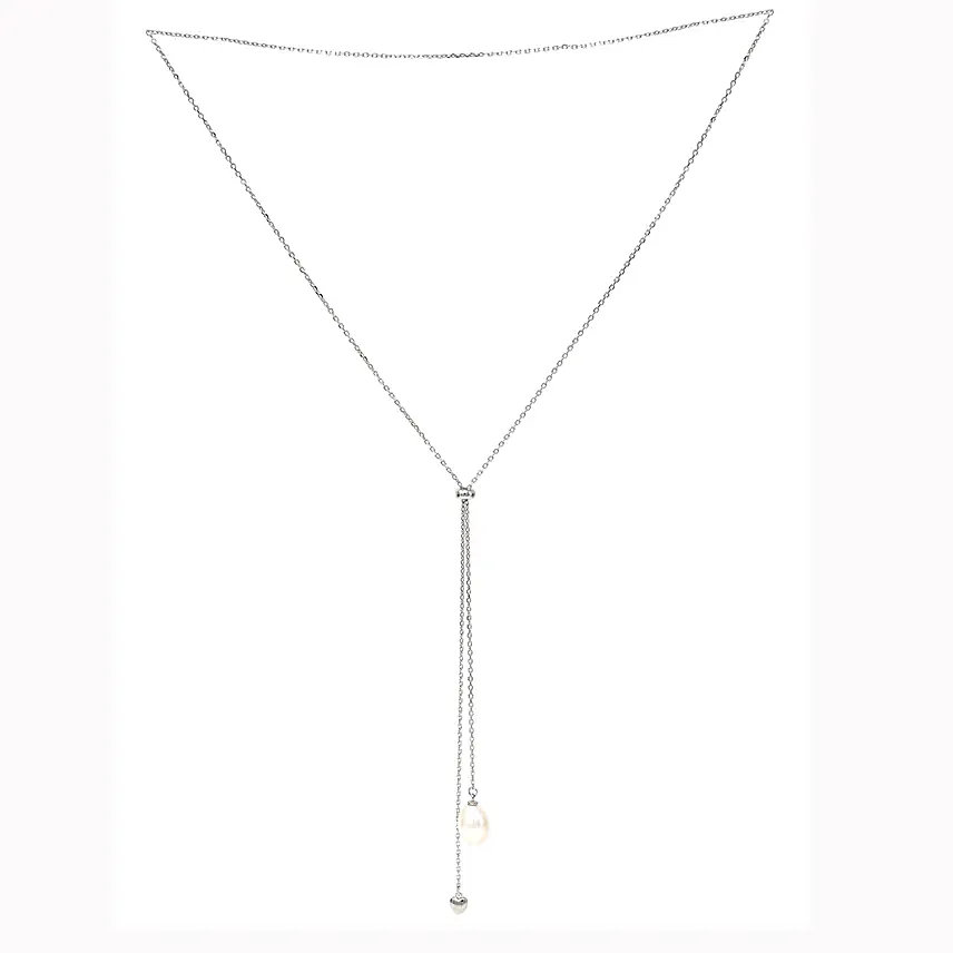 Hearty Pearl Drawstring Necklace