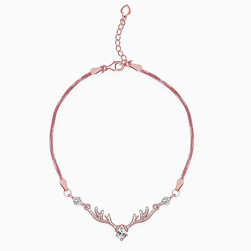 Heavenly Rose Gold Deer Bracelet