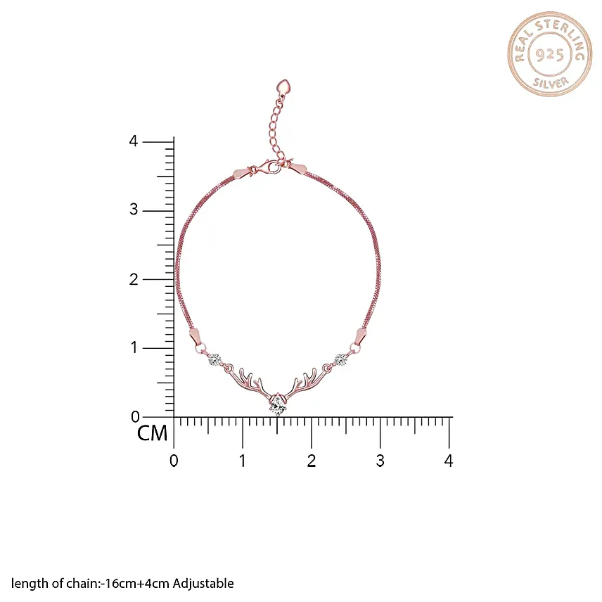 Heavenly Rose Gold Deer Bracelet
