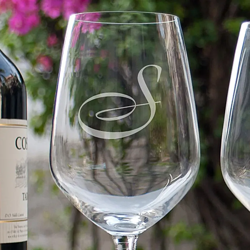 Name Initial Personalised Wine Glasses Online