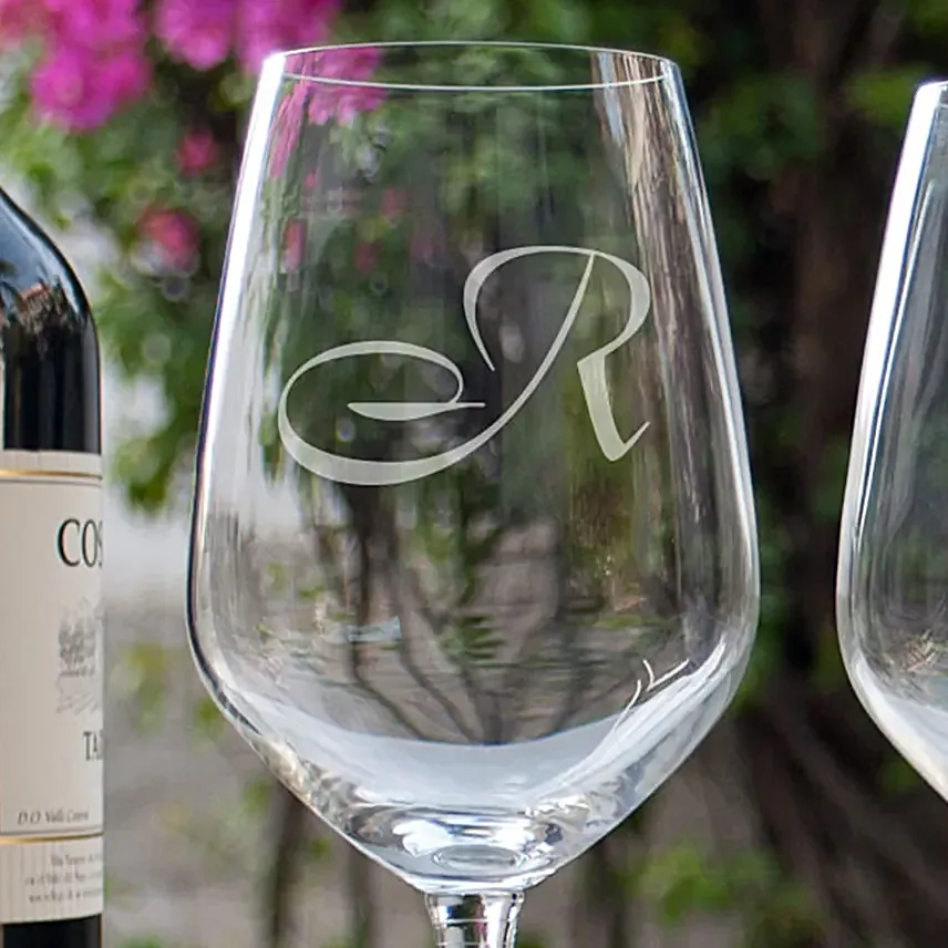Name Initial Personalised Wine Glasses Online