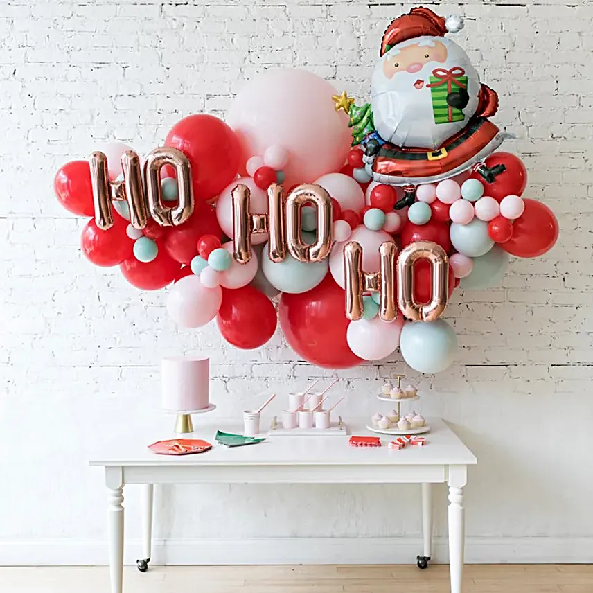 Ho Ho Ho Santa Balloon Arrangement2