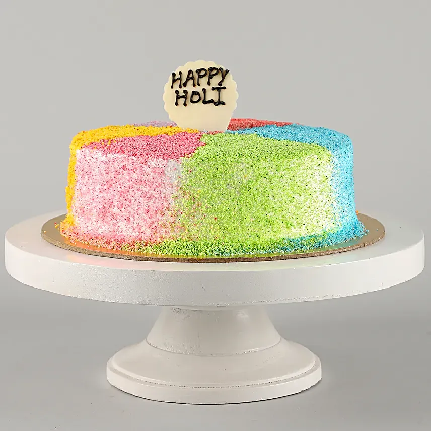 Holi Colourful Vanilla Cake- Half Kg