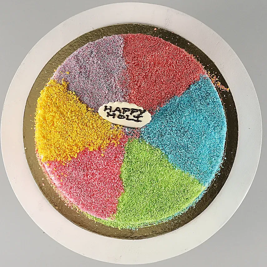 Holi Colourful Vanilla Cake- Half Kg