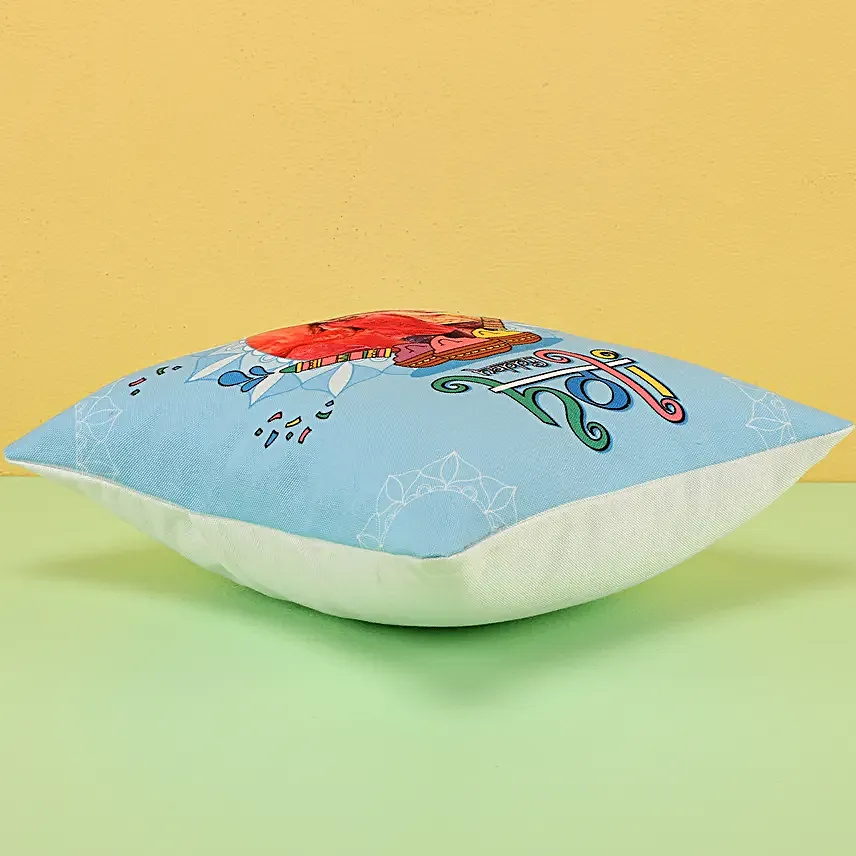 Holi Greetings Personalised Cushion