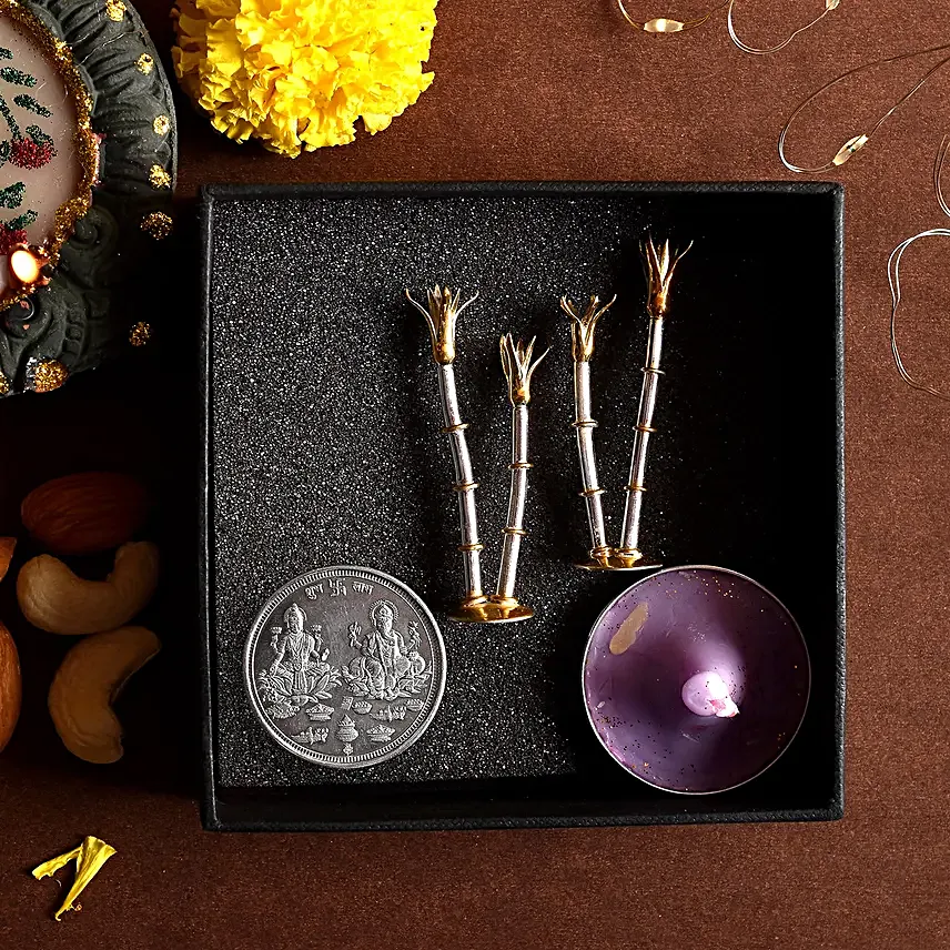 Holy Silver Sugarcane N Coin Gift Combo