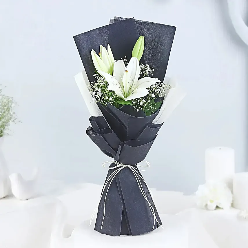 Hues of Enchantment Lily Bouquet