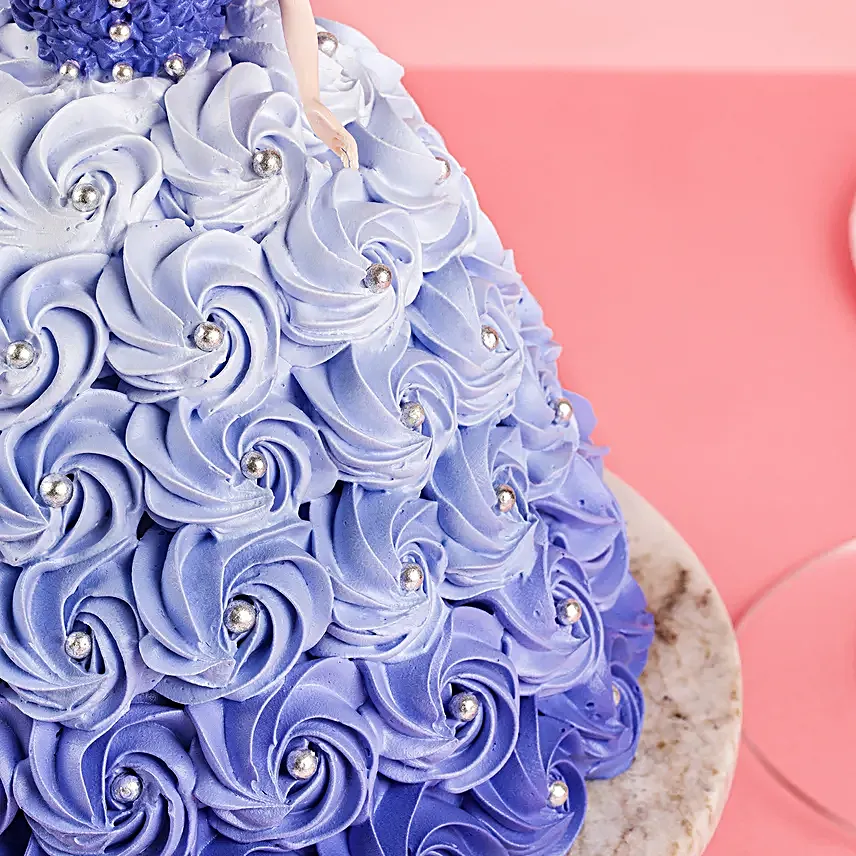 Hues of Purple Barbie Cake Eggless