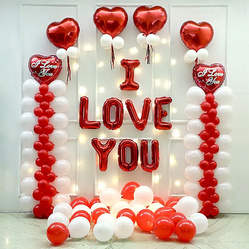 I Love You Balloons Arrangement
