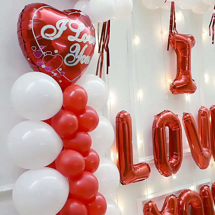 I Love You Balloons Arrangement