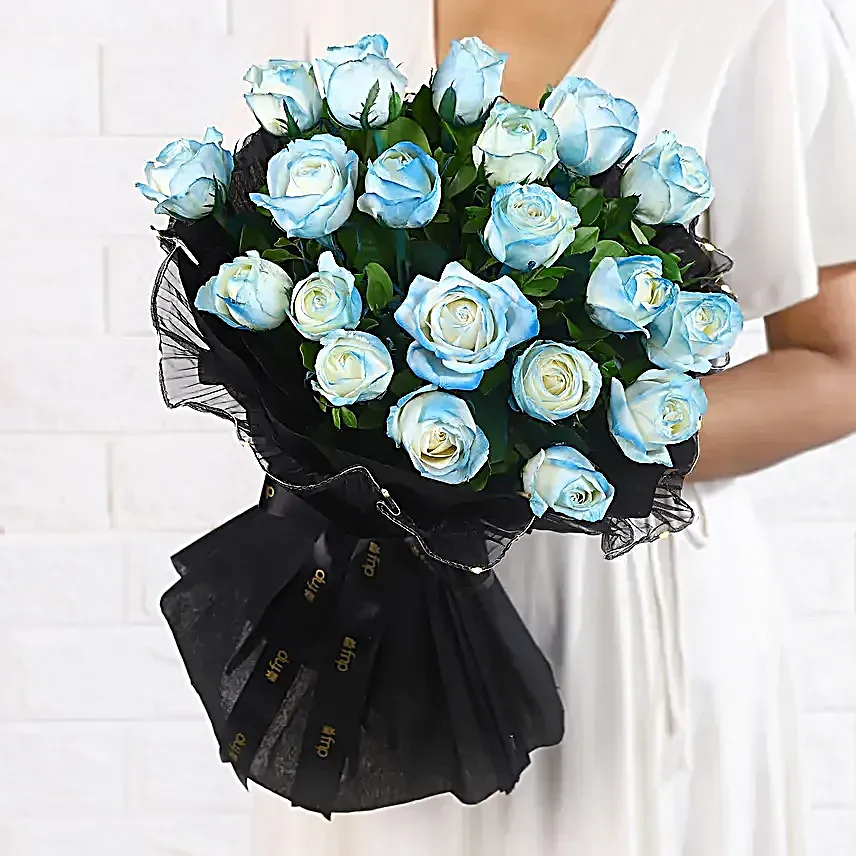 Illuminated Elegance White Rose Bouquet